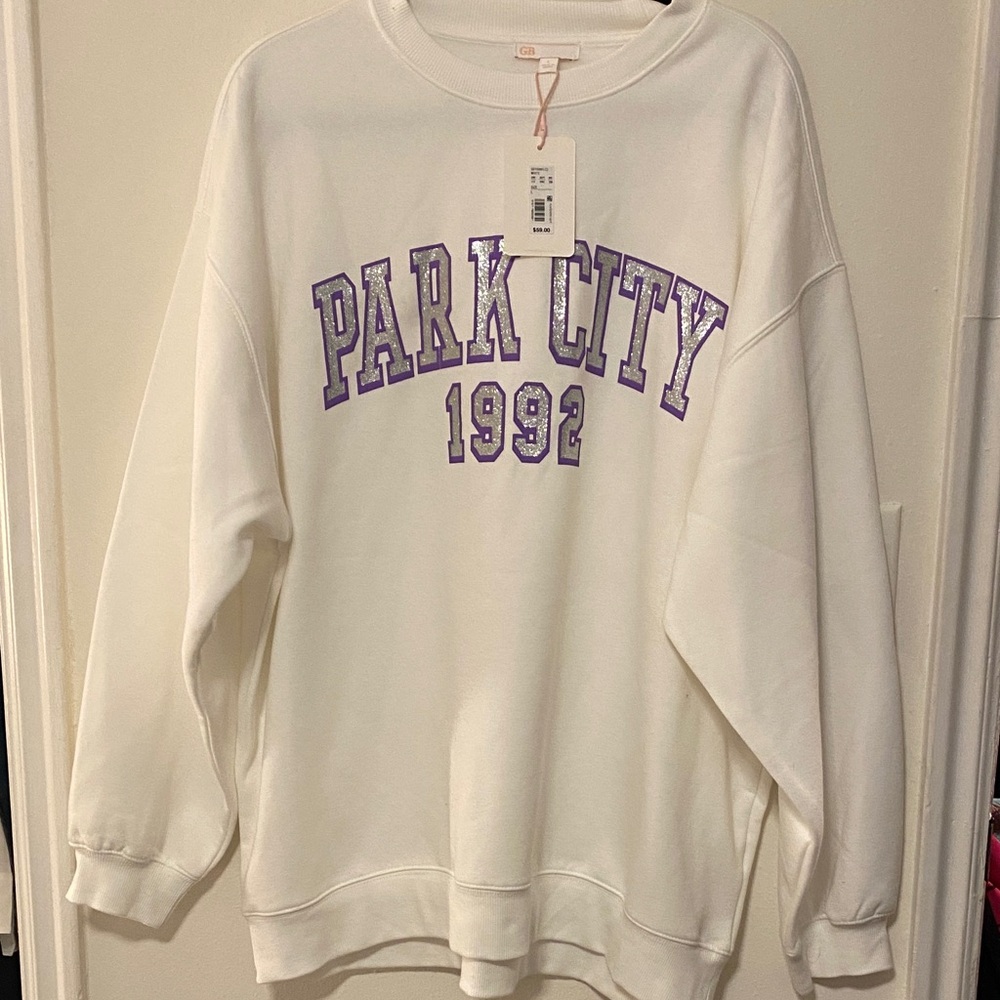 GB White and purple Park City 1992 Sweater
